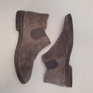 Trask Grey Suede Ankle Chelsea Bootie Size 9